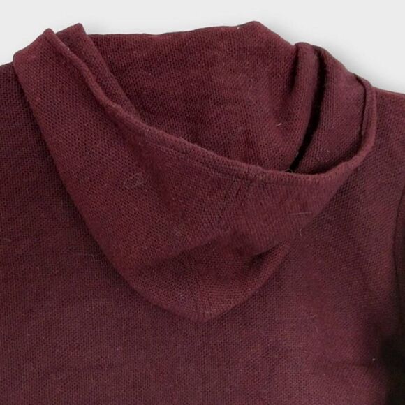 Womens Wool Jacket Sz Medium Hoodie Zip Front Vtg Cabincore Hippie Bohemian Boho - Picture 10 of 11